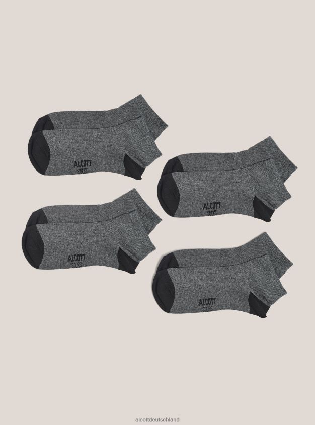 Zubehör de Alcott Männer Set mit 4 Paar Socken mit kontrastierenden Details bk1 schwarz 88J68R809